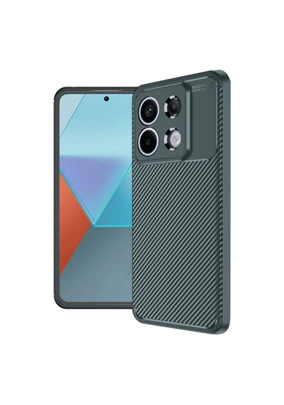 Note 13 Pro 4g Kılıf Auto Focus Karbon Kapak - Koyu Yeşil