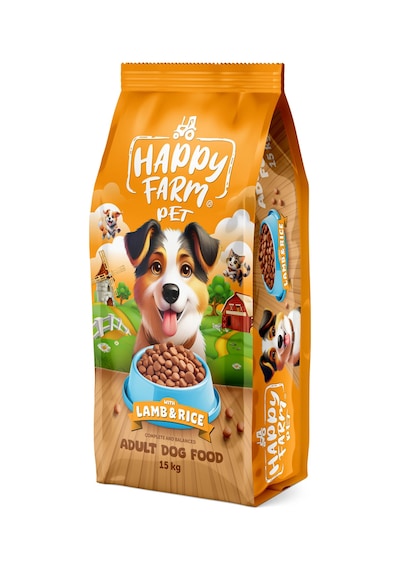 Happy Farm Yetişkin Köpek Maması Kuzu Etli 15 Kg