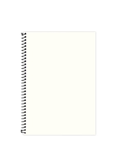 2015075/3 Eco Kraft Sert Kapaklı, Spiralli, Sarı Kağıtlı, 200 Sayfa, Mavi 103 Ivory