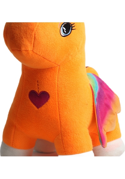 İthal Kumaş Gökkuşağı Kanatlı Unicorn Pegasus At Figür Peluş Oyuncak Uyku & Oyun Arkadaşı Büyük Boy 001