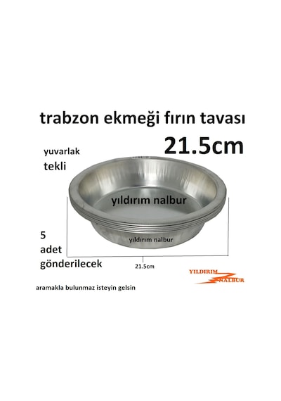 Trabzon Ekmeği 21.5cm Fırın Tavası Yuvarlak Mısır Ekmeği Odun Fır