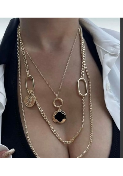 Çelik Kolye Gold