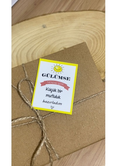 Eticaret Teşekkür Kartı 5x8 Cm 500 Adet Gülümse