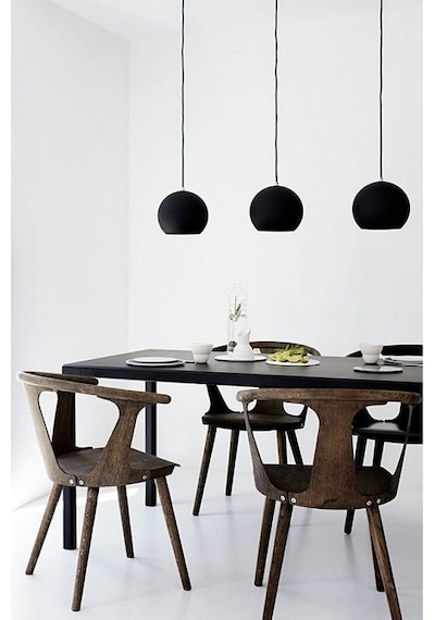 Riolight Modern Siyah Içi Siyah Küre 3Xe27 Duy Masa Üstü Sarkit M