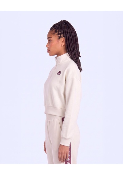 Kappa 222 Banda Mines Kadın Bej Regular Sweatshirt