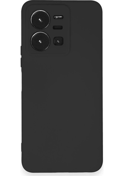 Cosmotex Newface Vivo Y35 Kılıf Nano İçi Kadife Silikon - Siyah Sıyah