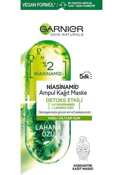 Garnier Niasinamid  Etkili Ampul Kağıt Maske