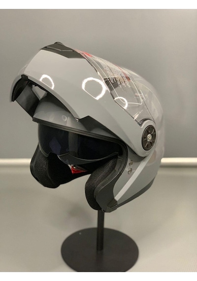 JK Çene Açılır Vizörlü Ece Belgeli Nargo Gri Kask Jiekai Jk-902 Gri