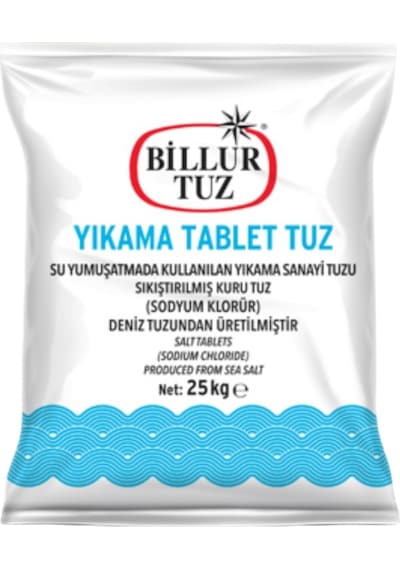 Kabinet Yumşatma Sistemi Billur Tablet Tuzu 25 Kg