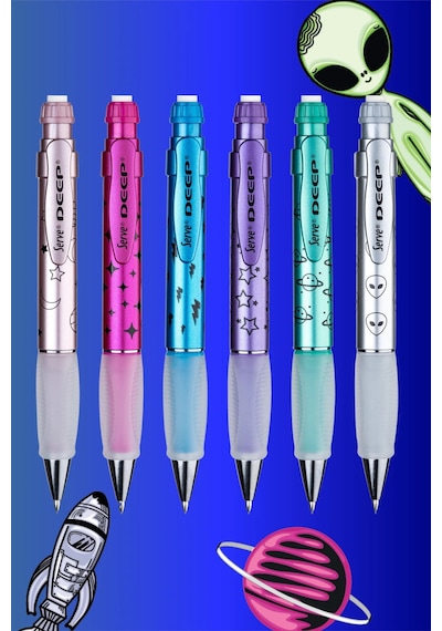 Deep Uçlu Kalem Uzay Serisi 07mm - 6'lı Set Fıstık Yeşili