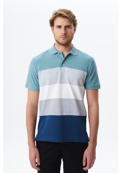 AR-MA Arma Erkek Regular Fit Çok Renkli % 100 Pamuk Pike Polo Yaka Tişört Y29374355002 Mavi-m24 Mavi
