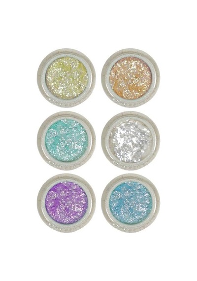 Fontenay Tırnak Glitter Ayna Tozu, Krom Glitter, Manikür Tırnak Tozu 6'li Set Çok Renkli