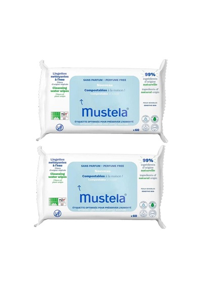 Mustela Kompost Islak Mendil Parfümsüz 60 Adet 1+1 Islak Mendil