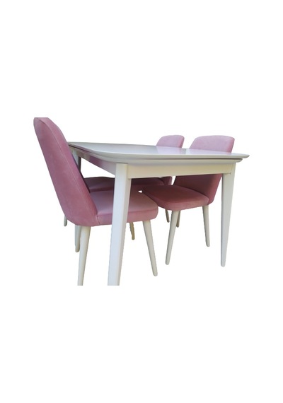 Bengimobilya Masa Muz Ayak Model Kayın Torna Retro Iskelet Sandalye Parlak Bey