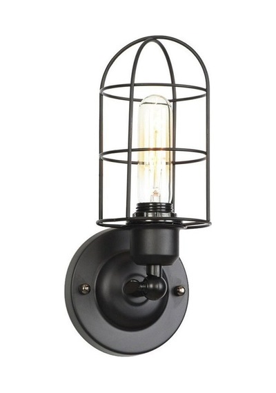 Riolight Retro Vintage Siyah Kafes 1xe27 Hareketli Başlık Metal D Siyah