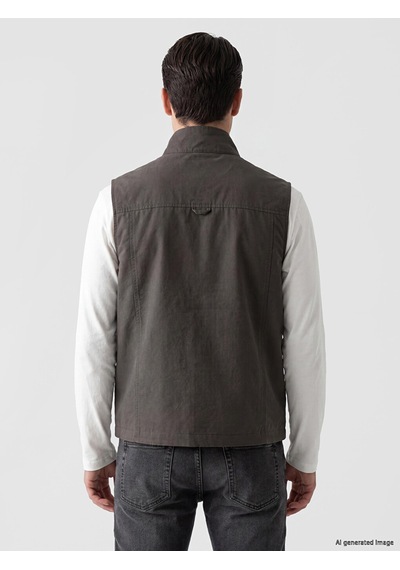 Lcwaıkıkı Classic Haki Regular Fit Dik Yaka Erkek Yelek