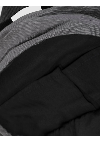 Cabani Antrasit Baskılı Keten Unisex Sırt Çantası Gri