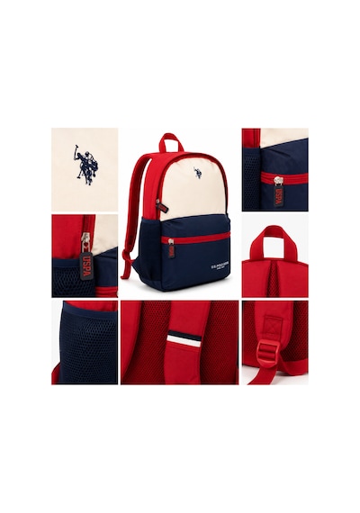U.s. Polo Assn. Unisex Sırt Ve Okul Çantası Plcan26114 Lacivert Kırmızı Krem