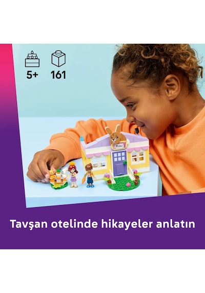 LEGO® Friends Heartlake Şehri Tavşan Oteli 42679 -5 Yaş ve Üzeri Çocuklar için Figür İçeren Yaratıcı Oyuncak Yapım Seti (161Parça)