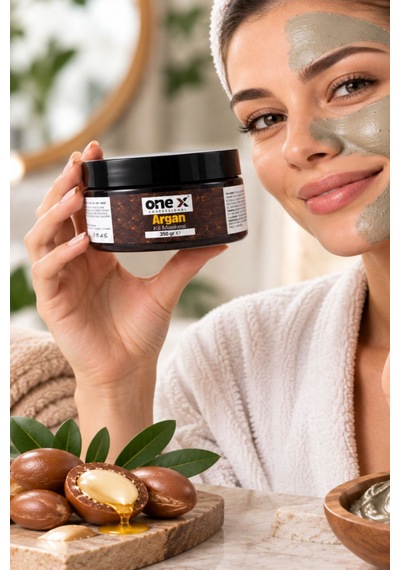 One X Argan Kil Maskesi 100 Ml Argan Yağlı Arındırıcı Yüz Maskesi Gözenek Ve Cilt Bakımı, Dengeleyici Kil Maskesi
