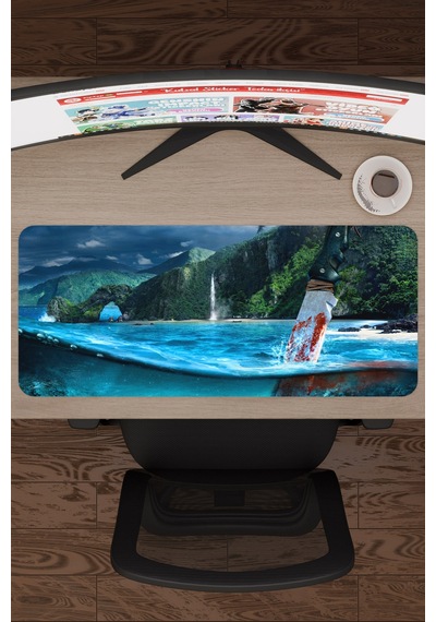 Far Cry Kaymaz Dikişli Kauçuk Oyuncu Mousepad V5 - 70x30 Xl Gaming Mouse Pad Fare Altlığı
