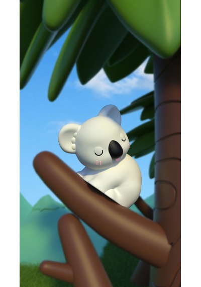 Dhink Silikon Şarjlı Gece Lambası Koala Coco Beyaz