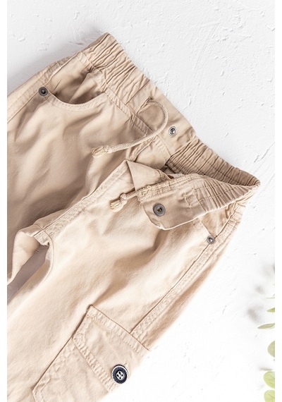 Baby&Kids Gabardin Kumaş Erkek Çocuk Kargo Pantolon