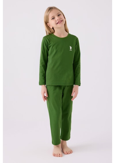 U.s. Polo Assn Kız Çocuk Yeşil Pijama Takımı Us1668-c-v10 Yeşil