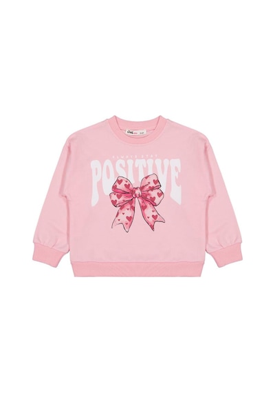 Civil Girls Fiyonk Baskılı 2'li Set 2-5 Yaş Sweatshirt Çok Renkli