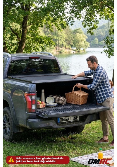 Foton Tunland V9 2023-2026 Uyumlu Araca Özel Omback Sürgülü Bagaj Kapama Siyah