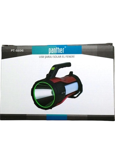 Panther Pt-8896 Usb Şarjlı Solar El Feneri Krem