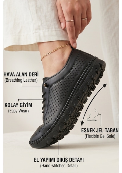 Liarca Flexigel Tam Ortopedik Jel Tabanlı Kadın Siyah Loafer - Ultra Esnek Nefes Alabilir Hafif Günlük ... Liarca Flexigel Tam Ortopedik Jel Tabanlı Kadın Siyah Loafer - Ultra Esnek Nefes Alabilir Hafif Günlük ...