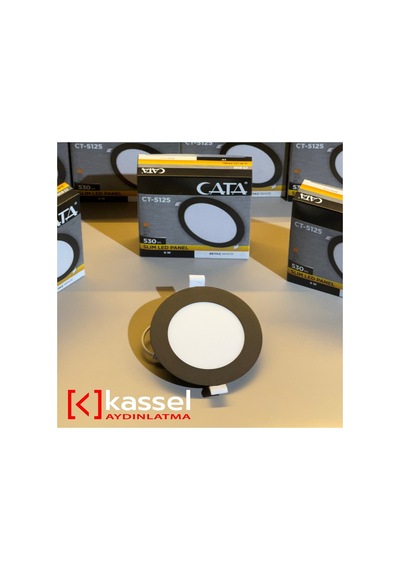 Ct-5125g 6w Slim Panel Siyah Kasa 3200 K Günışığı