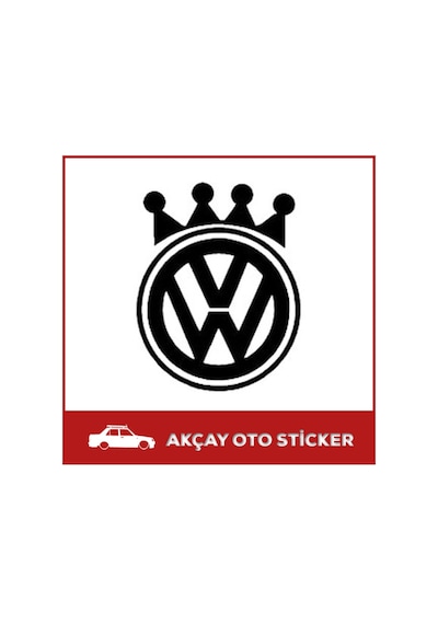Taçlı Volkswagen Sticker Volkswagen Oto Sticker Taç Sticker