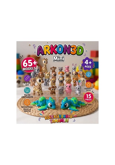 Arkon 3d Mavi Ejderha - 3d Baskı 10 Lu Paket