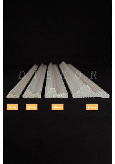 Diecor Dekoratif Boyanabilir 15 Adet 6 Cm Eğimli Polistren Duvar Çıtası Beyaz 60 X 17 Model:xa143