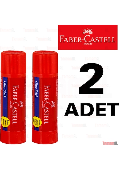 Faber Castell Stick Çevirmleli Yapıştırıcı 20 Gr. Orta Boy 2 Adet