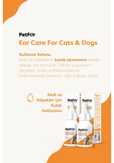Kedi Ve Köpekler İçin Kulak Bakım Damlası 50 Ml 2 Adet