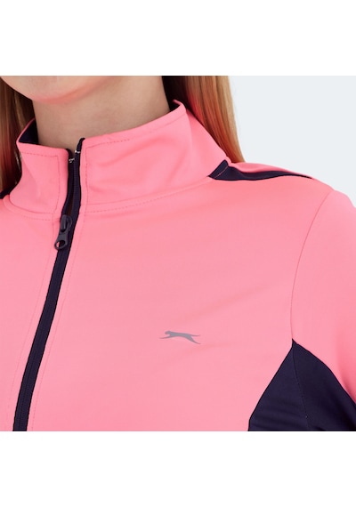 Slazenger RECTOR Kadın Fermuarlı Dik Yaka Cepli Fuşya Eşofman Takımı