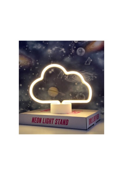 Bulut Tasarımlı Neon Led Lamba 25 X 16cm Beyaz