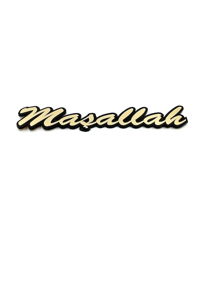 Maşallah 3d Yazı Arma Pleksi Sticker -