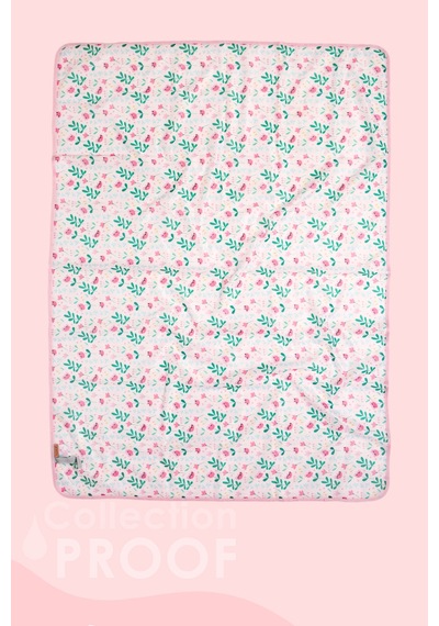 Proof Sıvı Geçirmez Etkinlik Aktivite Halı Örtüsü 140x140 cm Çok Amaçlı Bebek Çocuk Oyun Matı Flowy
