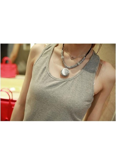 Opal Taşlı Kolye Vintage Collier Deri Örme Halat Zincir 554024451