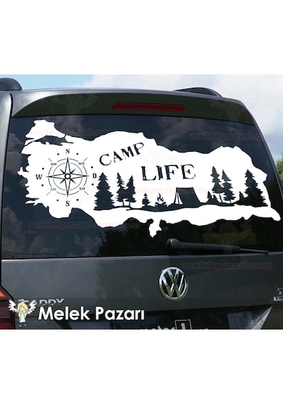Türkiye Pusula Kamp Karavan Sticker