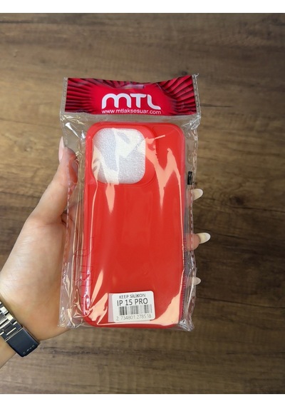 Apple Uyumlu iPhone 15 Pro Silikon Kılıf Xfab Kırmızı