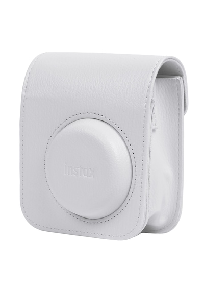 Instax Mini 13 Uyumlu Deri Çanta, Clay White