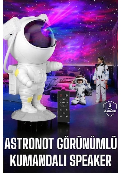 Mey İthalat Çocuklara Özel Projeksiyon Astronot Lamba Speaker Sevimli Diğer