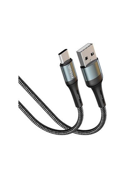Örgülü Usb A-c Hızlı Şarj Kablosu, Siyah 100 Cm Standart