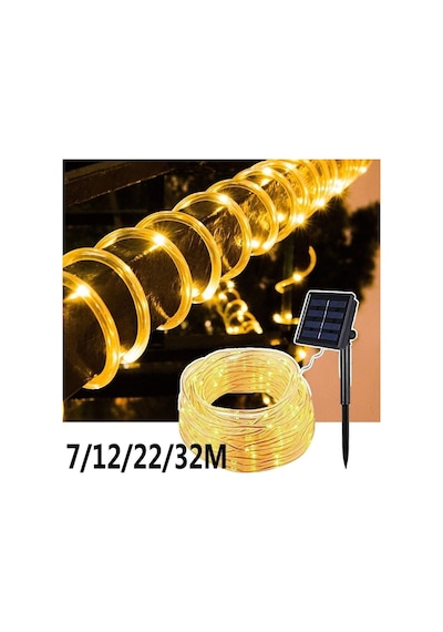 10 Metre Solar Hortum Led Aydınlatma Güneş Enerji Gün Işığı Dış Mekan Bahçe Teras Balkon Su Geçirmez