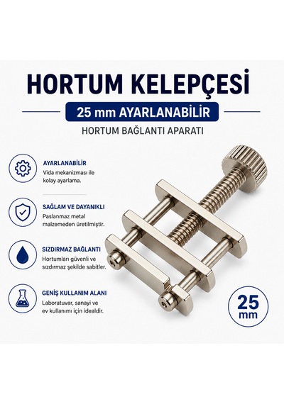 Hortum Kelepçesi 25 Mm Ayarlanabilir - Hortum Bağlantı Aparatı